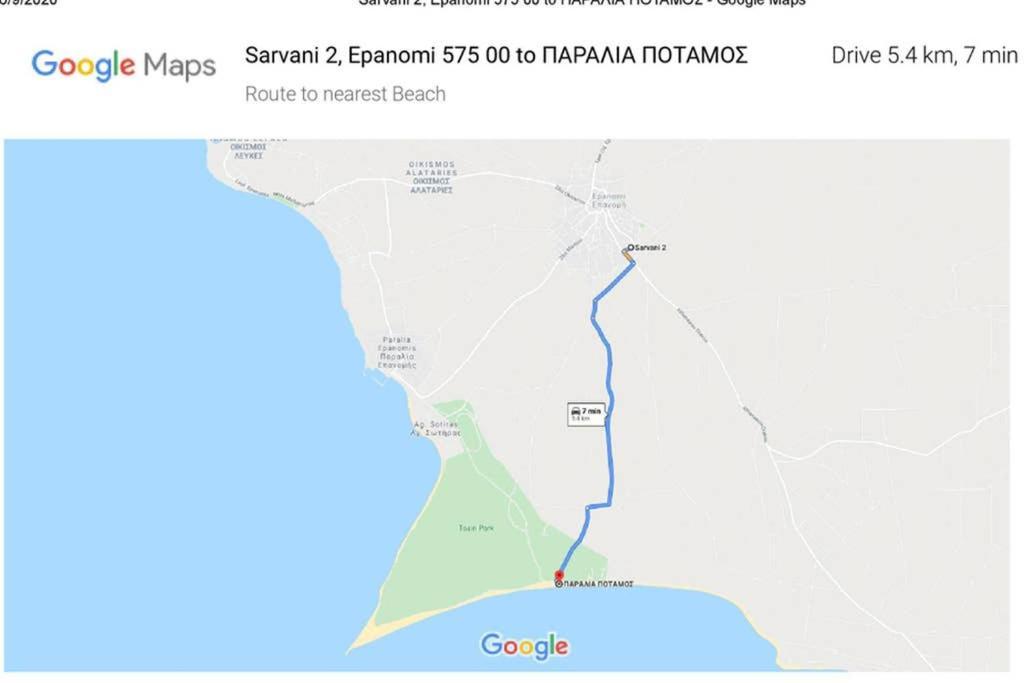 Large Home Near Potamos Beach エパノミ エクステリア 写真
